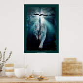 Wolf & Eagle Spiritueel Wildlife Art Poster (Keuken)