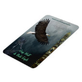 Wolf, Eagle Totem & Misty Forest Wildlife Magneet (Linkerzijde)