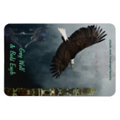 Wolf, Eagle Totem & Misty Forest Wildlife Magneet (Horizontaal)