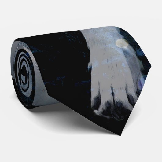 Wolf & Eagle Wildlife Art Mode Stropdas (Opgerold)