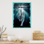 Wolf & Eagle Wildlife Art Poster (Keuken)