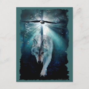 WOLF & EAGLE Wildlife Briefkaart