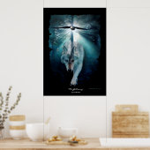 Wolf & Eagle Wildlife Gathering Art Poster (Keuken)