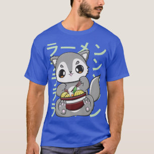 Wolf Eats Ramen en Japanse noedels 3010 T-shirt