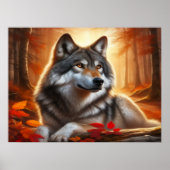 Wolf Eenzaamheid Poster (Voorkant)