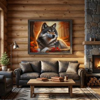 Wolf Eenzaamheid Poster