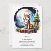 Wolf eerste verjaardag uitnodiging (Voorkant)