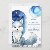 Wolf eerste verjaardag uitnodiging (Voorkant)