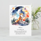 Wolf eerste verjaardag uitnodiging (Staand voorkant)