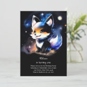 Wolf eerste verjaardag uitnodiging (Staand voorkant)