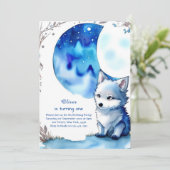 Wolf eerste verjaardag uitnodiging (Staand voorkant)