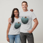 Wolf en Bergen Moderne Kunst T-shirt (Unisex)