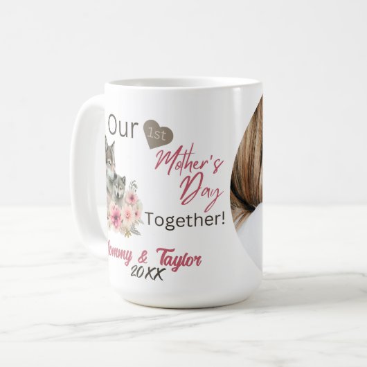 Wolf en Cub, onze eerste Moederdag samen Koffiemok (Voorkant links)