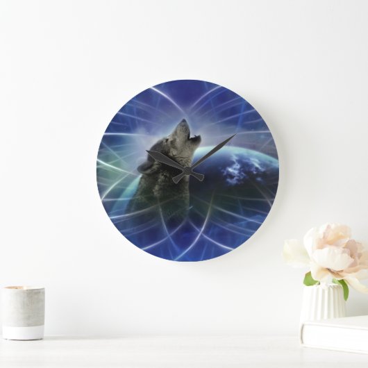 Wolf en de dromcatcher grote klok (Huis)