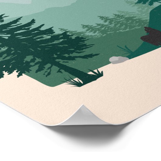 Wolf en de Grote Pacific Northwest Poster (Hoek)