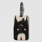 Wolf en de kleine rode mantel bagagelabel (Voorkant (verticaal))