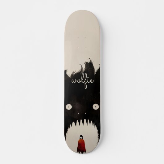 Wolf en de kleine rode mantel persoonlijk skateboard (Voorkant)