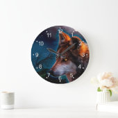 Wolf en de maan om middernacht grote klok (Huis)