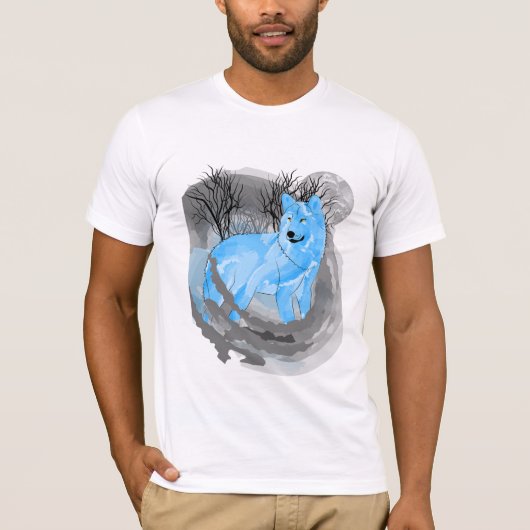 Wolf en de maan t-shirt (Voorkant)