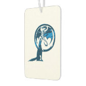 Wolf en Dragon blauw witte auto luchtverfrisser (Links)
