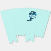 Wolf en Dragon Blauwe popcorndozen Bedankdoosjes (Ongevouwen)