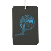 Wolf en Dragon blauwe zwarte auto luchtverfrisser (Achterkant)