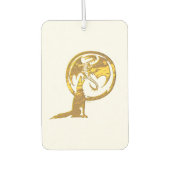 Wolf en Dragon goud witte auto luchtverfrisser (Voorkant)