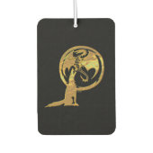 Wolf en Dragon gouden zwarte auto luchtverfrisser (Voorkant)