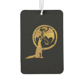 Wolf en Dragon gouden zwarte auto luchtverfrisser (Achterkant)