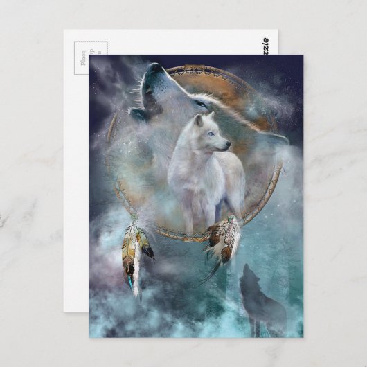 Wolf en Dreamweaver Briefkaart (Voorkant / Achterkant)