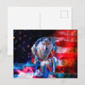 Wolf en Dreamweaver schilderen onder Amerikaanse v Briefkaart (Voorkant / Achterkant)