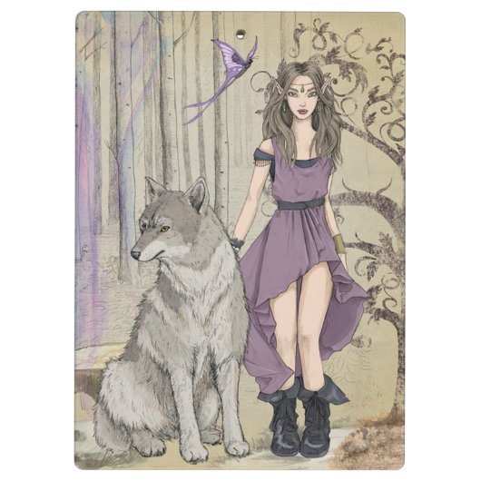 Wolf en Elf Klembord (Achterkant)