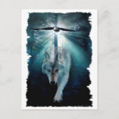 WOLF- EN ELGF-reeks in wilde dieren Briefkaart (Voorkant)