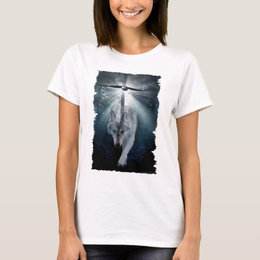 WOLF- EN ELGF-reeks in wilde dieren T-shirt (Voorkant)