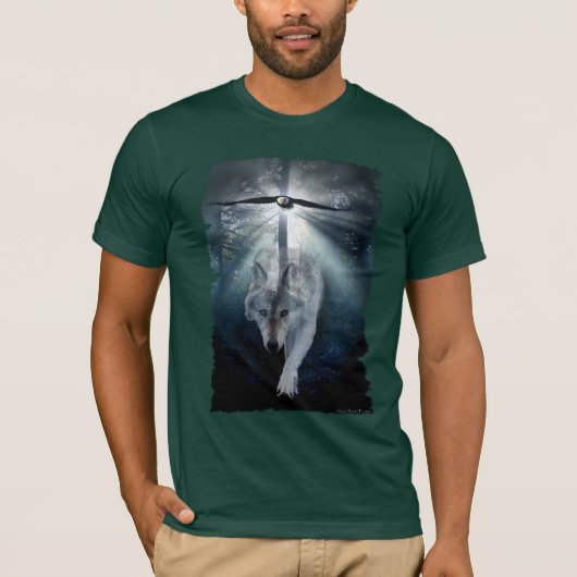 WOLF- EN ELGF-reeks in wilde dieren T-shirt (Voorkant)