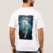 WOLF- EN ELGF-reeks in wilde dieren T-shirt (Achterkant)