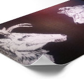 Wolf en Elk Poster (Hoek)