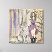 Wolf en Fairy Canvas Afdruk (Voorkant)