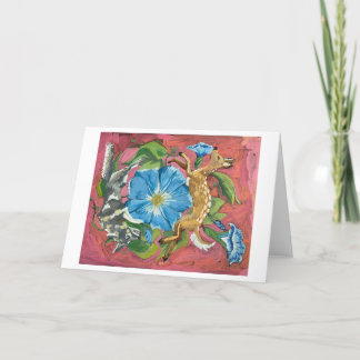 Wolf en fawn notecard bedankkaart