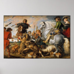 Wolf en Fox Hunt Poster
