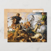 Wolf en Fox jagen Peter Paul Rubens meesterwerk Briefkaart (Voorkant / Achterkant)