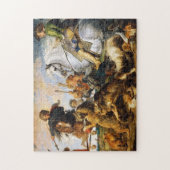 Wolf en Fox jagen Peter Paul Rubens meesterwerk Legpuzzel (Verticaal)