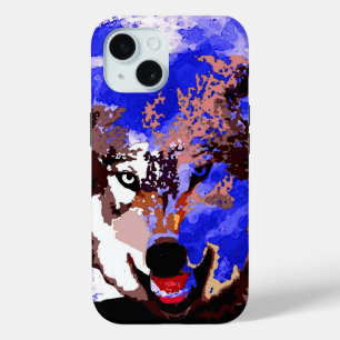 Wolf en Full Moon iPhone 15 Case