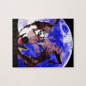 Wolf en Full Moon Legpuzzel (Horizontaal)