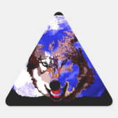 Wolf en Full Moon Sticker (Voorkant)