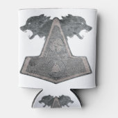 wolf en hamer, metaal blikjeskoeler (Voorkant)