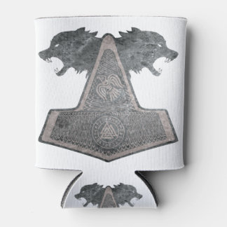 wolf en hamer, metaal blikjeskoeler