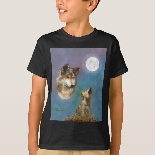 wolf en kub t-shirt (Voorkant)