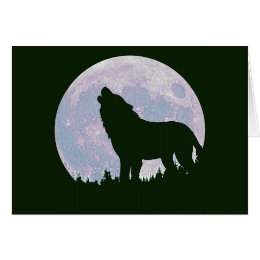 wolf en maan (Voorkant Horizontaal)