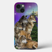 wolf en maan Case-Mate iPhone case (Achterkant)